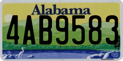 AL license plate 4AB9583
