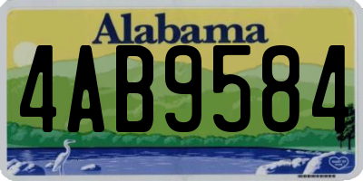 AL license plate 4AB9584