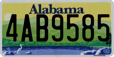 AL license plate 4AB9585