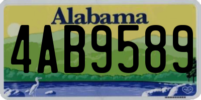AL license plate 4AB9589