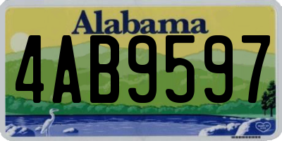 AL license plate 4AB9597