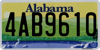 AL license plate 4AB9610