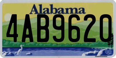 AL license plate 4AB9620