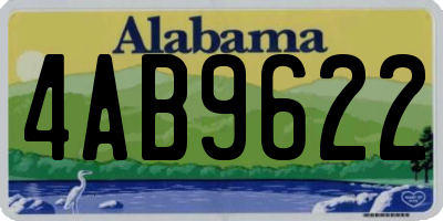 AL license plate 4AB9622