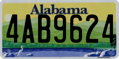 AL license plate 4AB9624