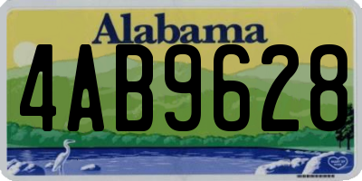 AL license plate 4AB9628