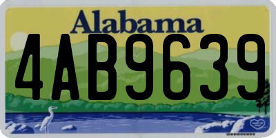 AL license plate 4AB9639