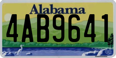 AL license plate 4AB9641