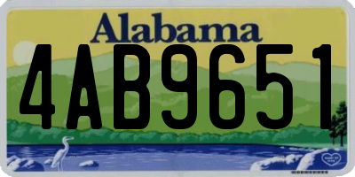 AL license plate 4AB9651