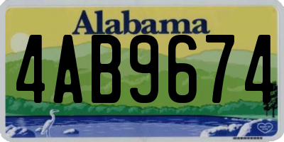 AL license plate 4AB9674