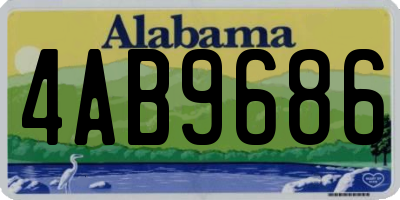 AL license plate 4AB9686