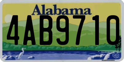 AL license plate 4AB9710