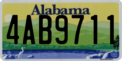 AL license plate 4AB9711