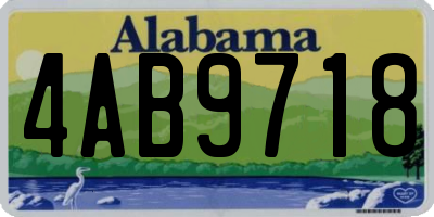 AL license plate 4AB9718