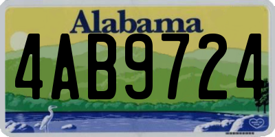 AL license plate 4AB9724