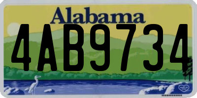 AL license plate 4AB9734