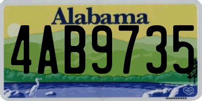 AL license plate 4AB9735