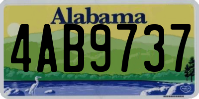 AL license plate 4AB9737