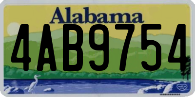 AL license plate 4AB9754