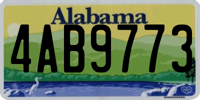AL license plate 4AB9773