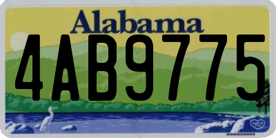 AL license plate 4AB9775