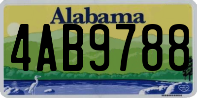 AL license plate 4AB9788