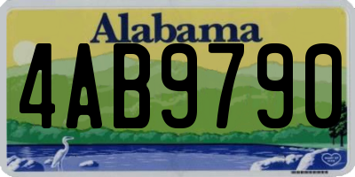 AL license plate 4AB9790