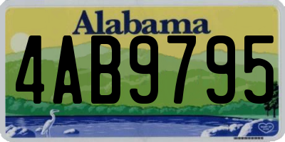 AL license plate 4AB9795