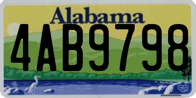 AL license plate 4AB9798