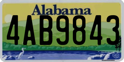 AL license plate 4AB9843