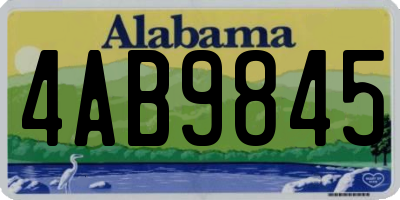 AL license plate 4AB9845