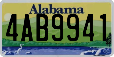 AL license plate 4AB9941