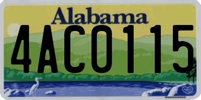 AL license plate 4AC0115