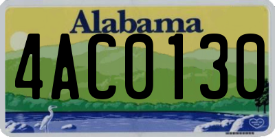 AL license plate 4AC0130