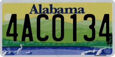 AL license plate 4AC0134