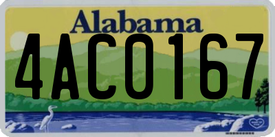 AL license plate 4AC0167