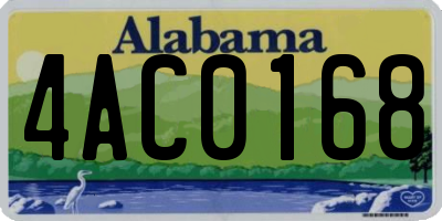 AL license plate 4AC0168