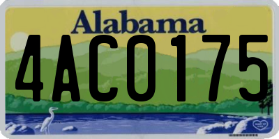 AL license plate 4AC0175