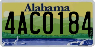 AL license plate 4AC0184