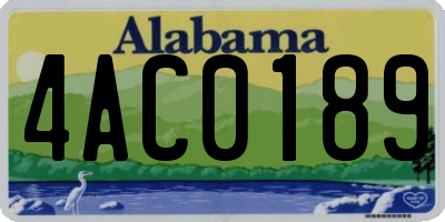 AL license plate 4AC0189