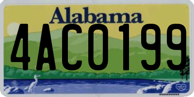 AL license plate 4AC0199
