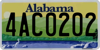 AL license plate 4AC0202