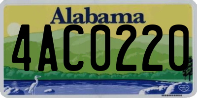 AL license plate 4AC0220