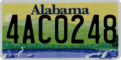 AL license plate 4AC0248