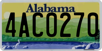 AL license plate 4AC0270