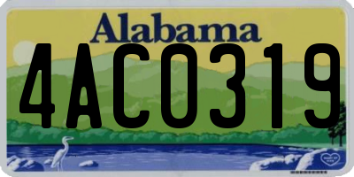 AL license plate 4AC0319