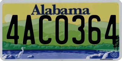 AL license plate 4AC0364