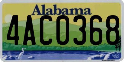 AL license plate 4AC0368