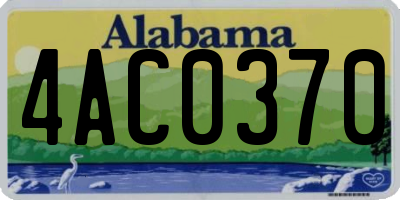 AL license plate 4AC0370