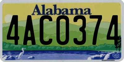 AL license plate 4AC0374